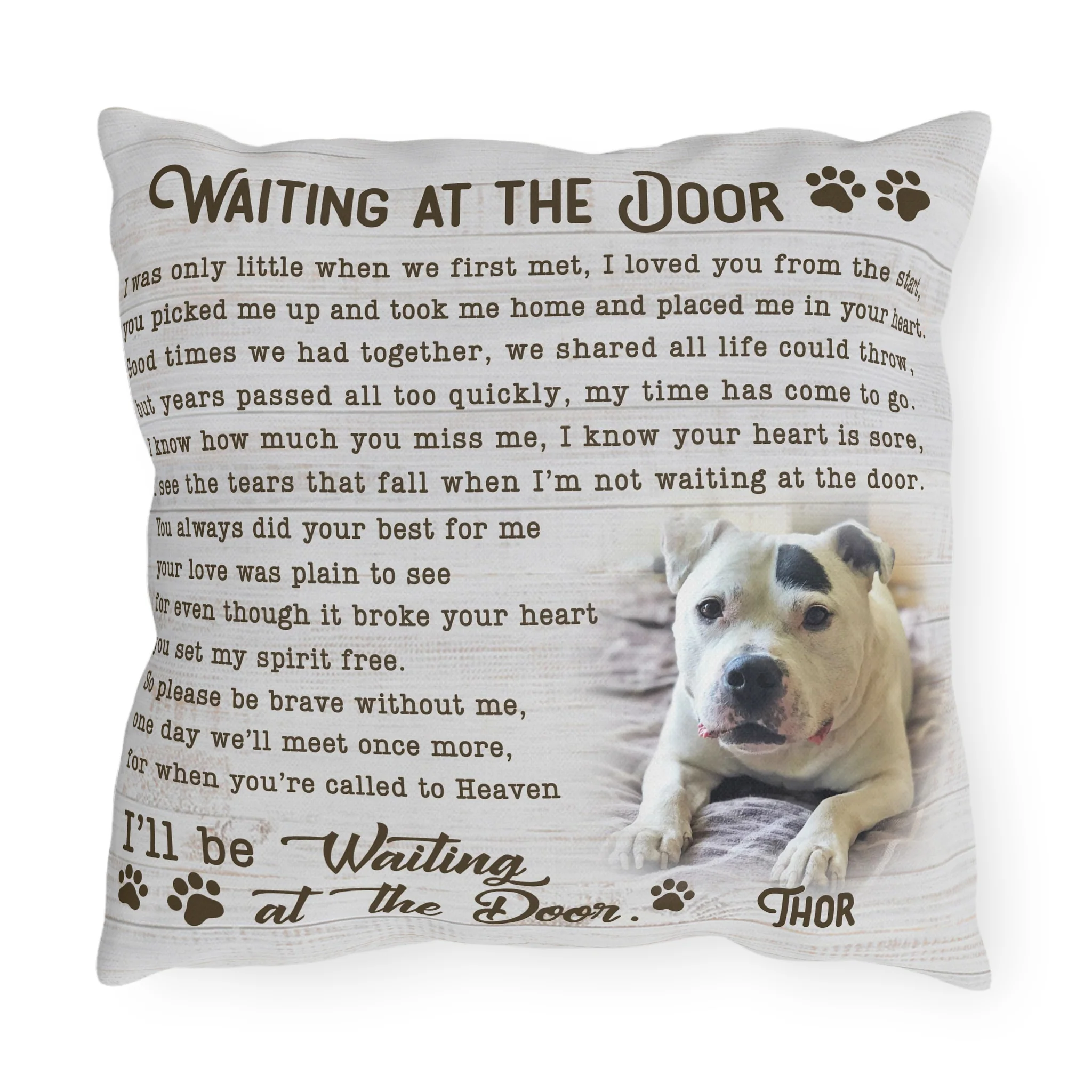 personalized waiting at the door pet photo pillow pet memorial pillow 1 personalized waiting at the door pet photo pillow pet memorial pillow 1