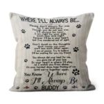 waiting at the door personalized pet memorial pillow 1