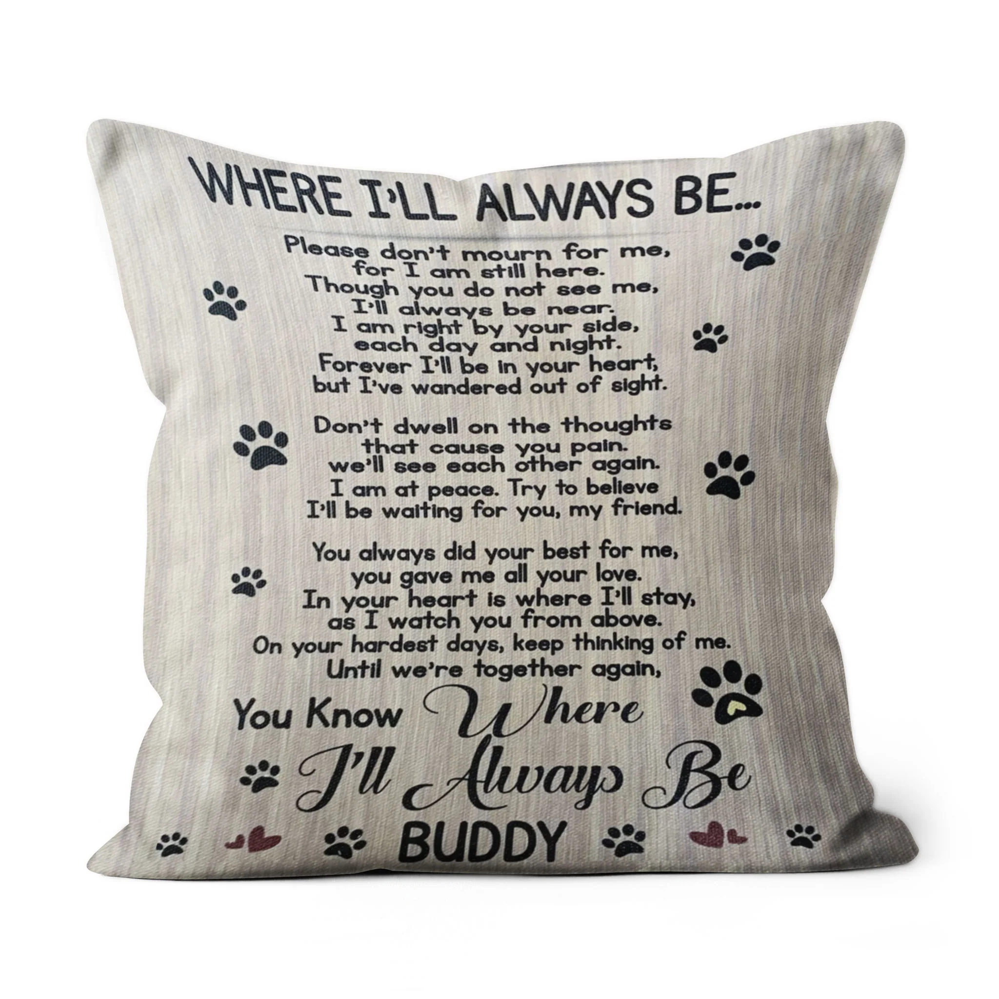 waiting at the door personalized pet memorial pillow 1 waiting at the door personalized pet memorial pillow 1