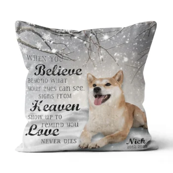 when you believe pet photo pillow pet memorial pillow 1