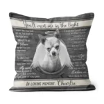 youll meet me in the light pet photo pillow pet memorial photo pillow 1